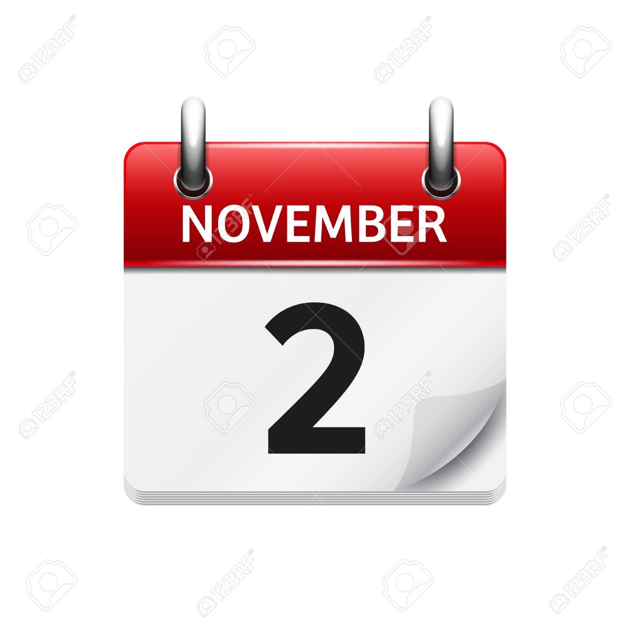 2 Novembre Vecteur Plat Calendrier Ic ne Quotidienne Date Et Heure Jour Mois Vacances Clip Art Libres De Droits Svg Vecteurs Et Illustration Image 54056850