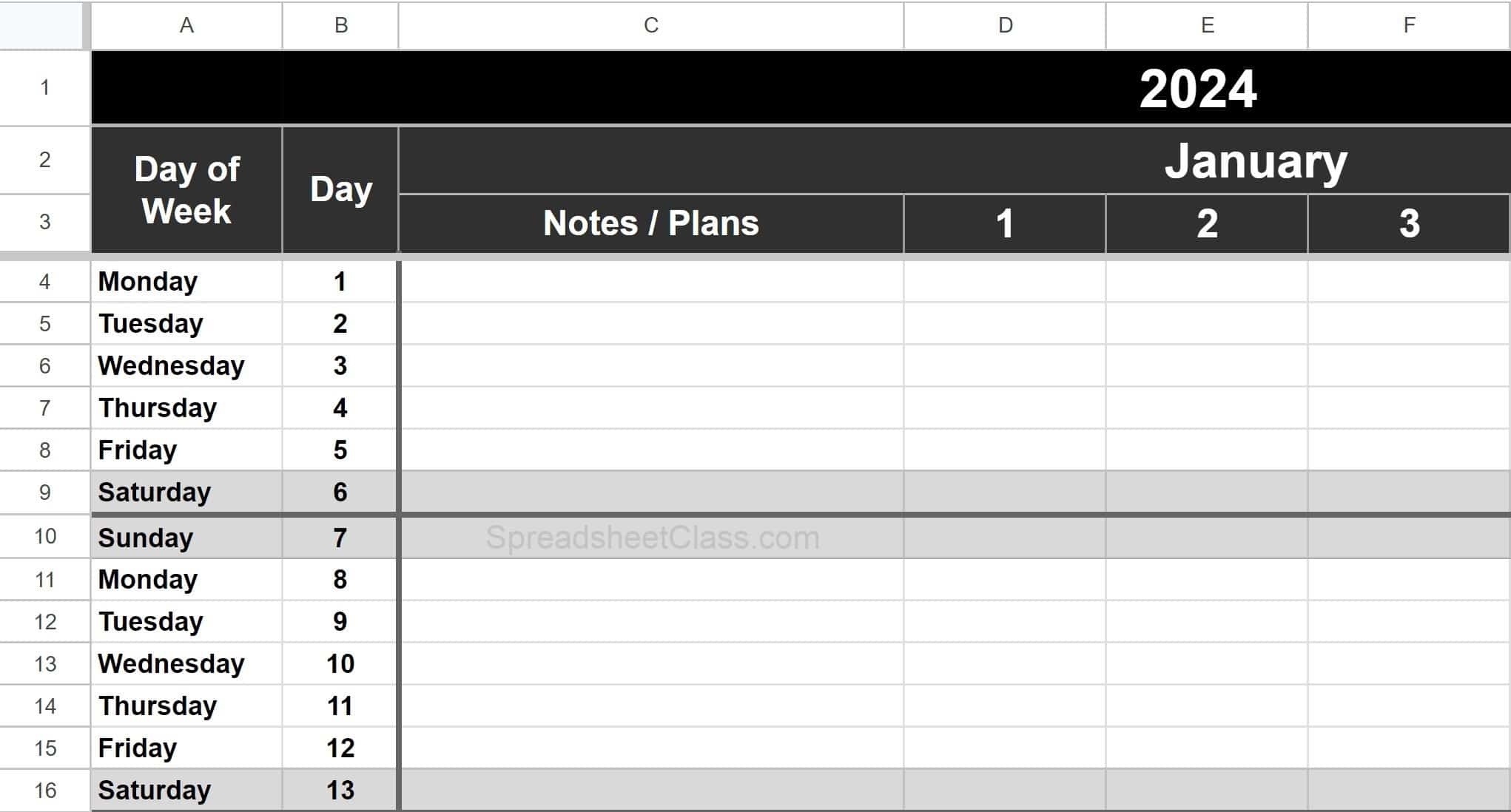 2023 2024 2025 Automatic Calendar Templates Monthly Yearly For Google Sheets