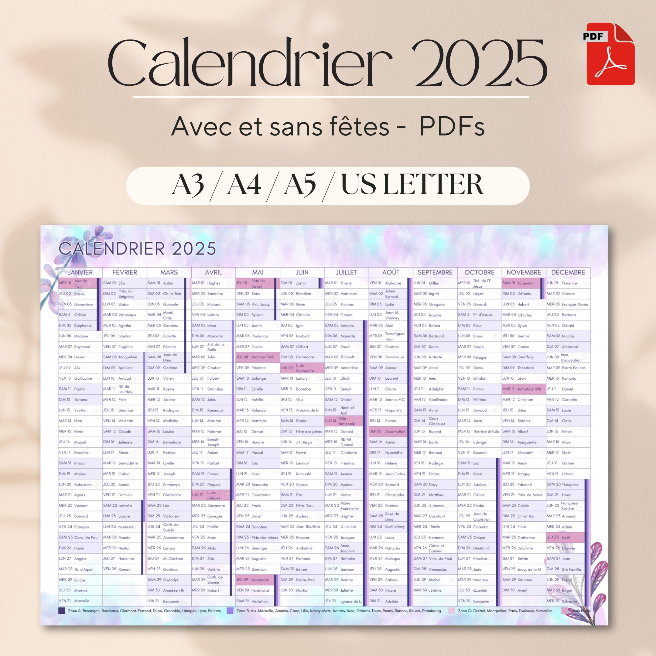 calendrier series us