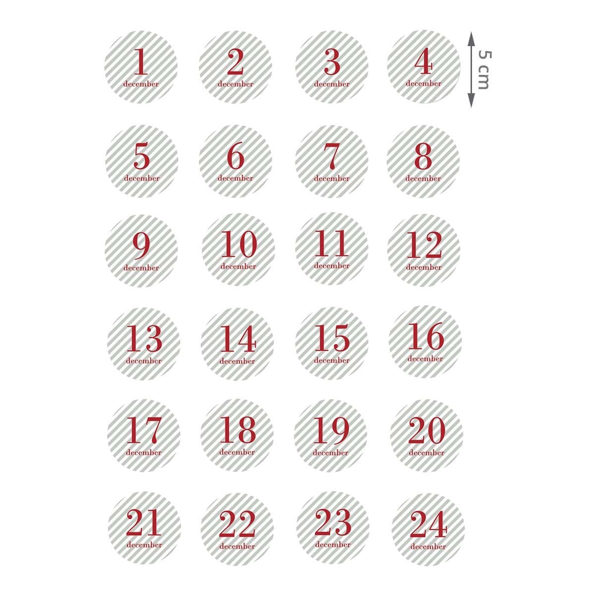 24 tiquettes Pour Calendrier De L Avent ON RANGE TOUT