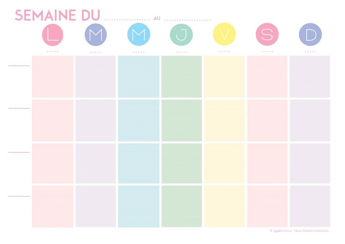 9 Meilleures Id es Sur Planning Semaine Imprimer Planning Semaine Planning Semaine Imprimer Organisation Imprimable