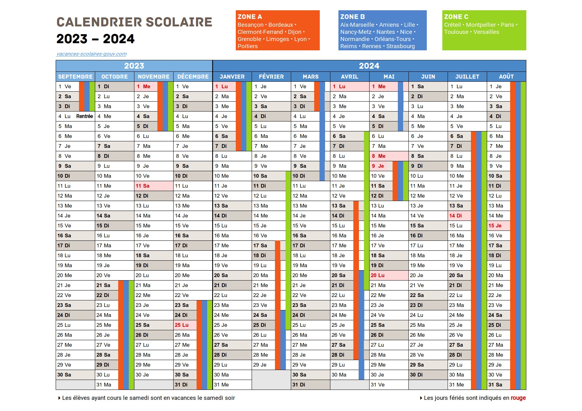 Acad mie De NORMANDIE Calendrier Scolaire 2025 2026 Officiel