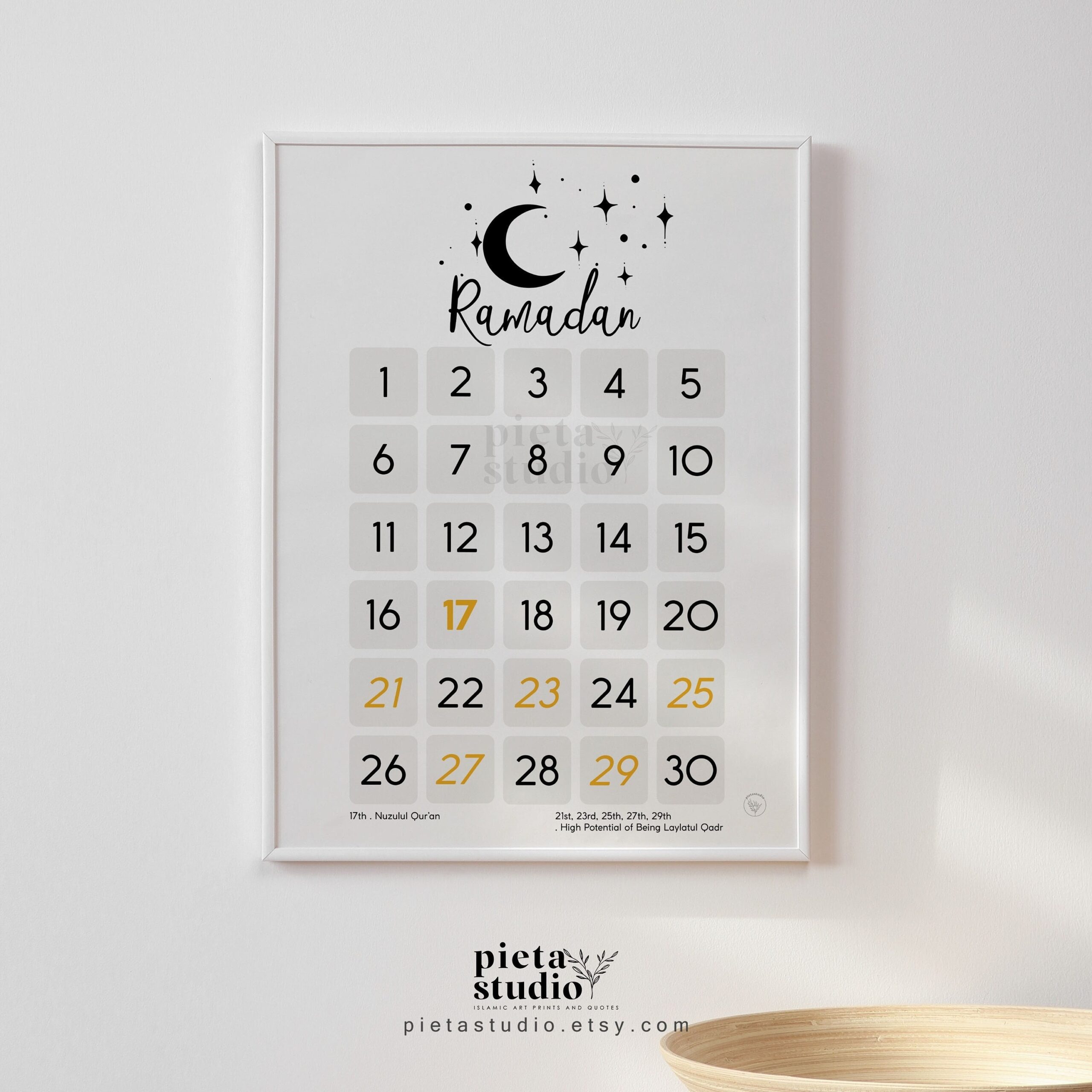 calendrier ramadan a imprimer