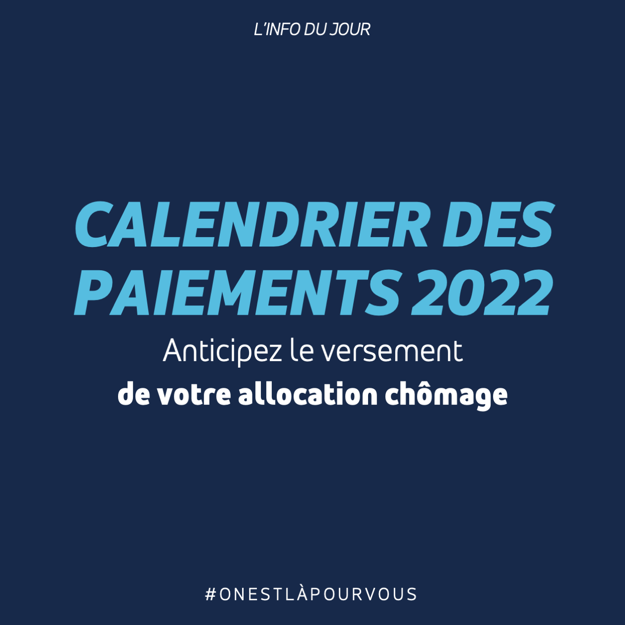 actualisation pole emploi calendrier