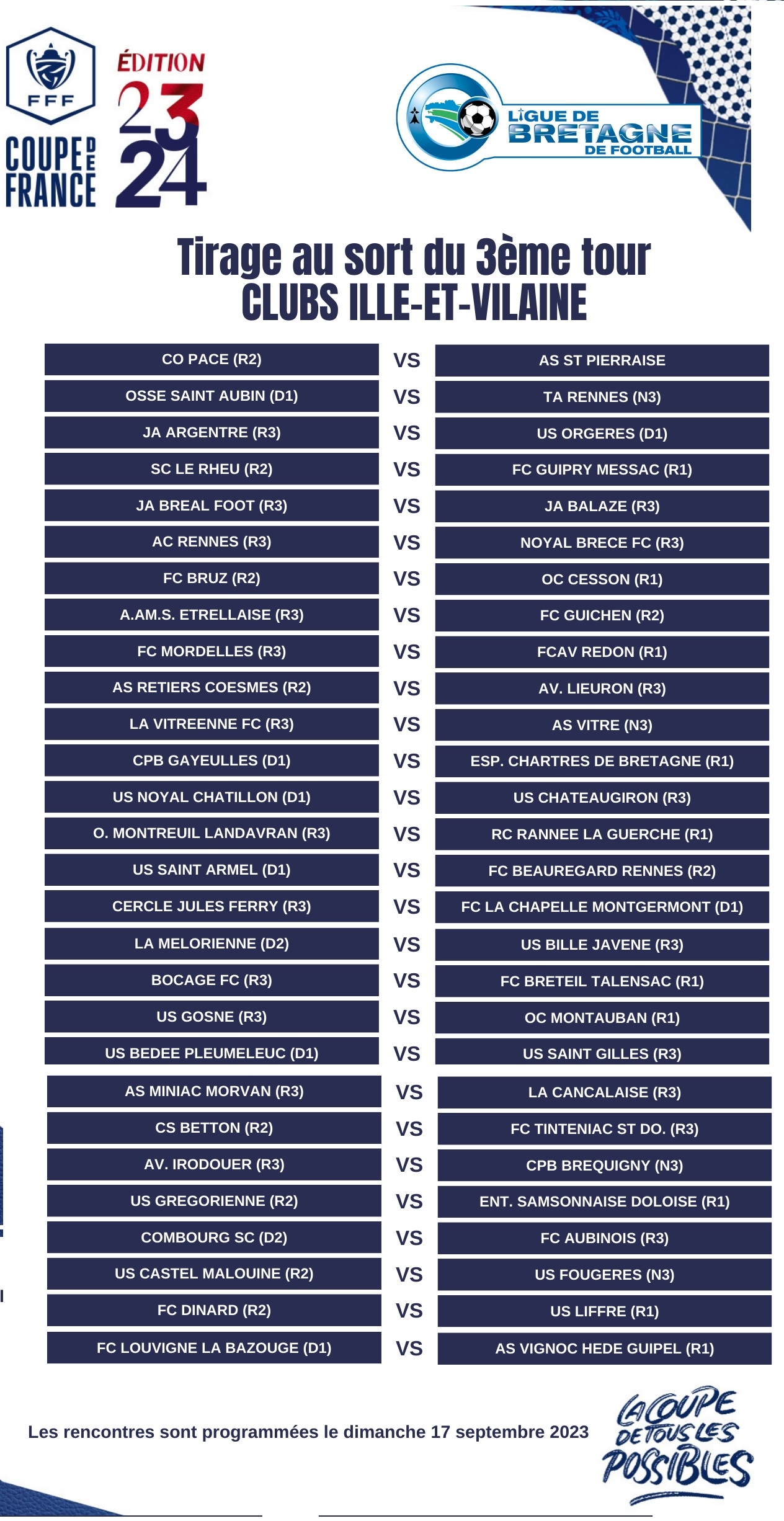 calendrier coupe de france