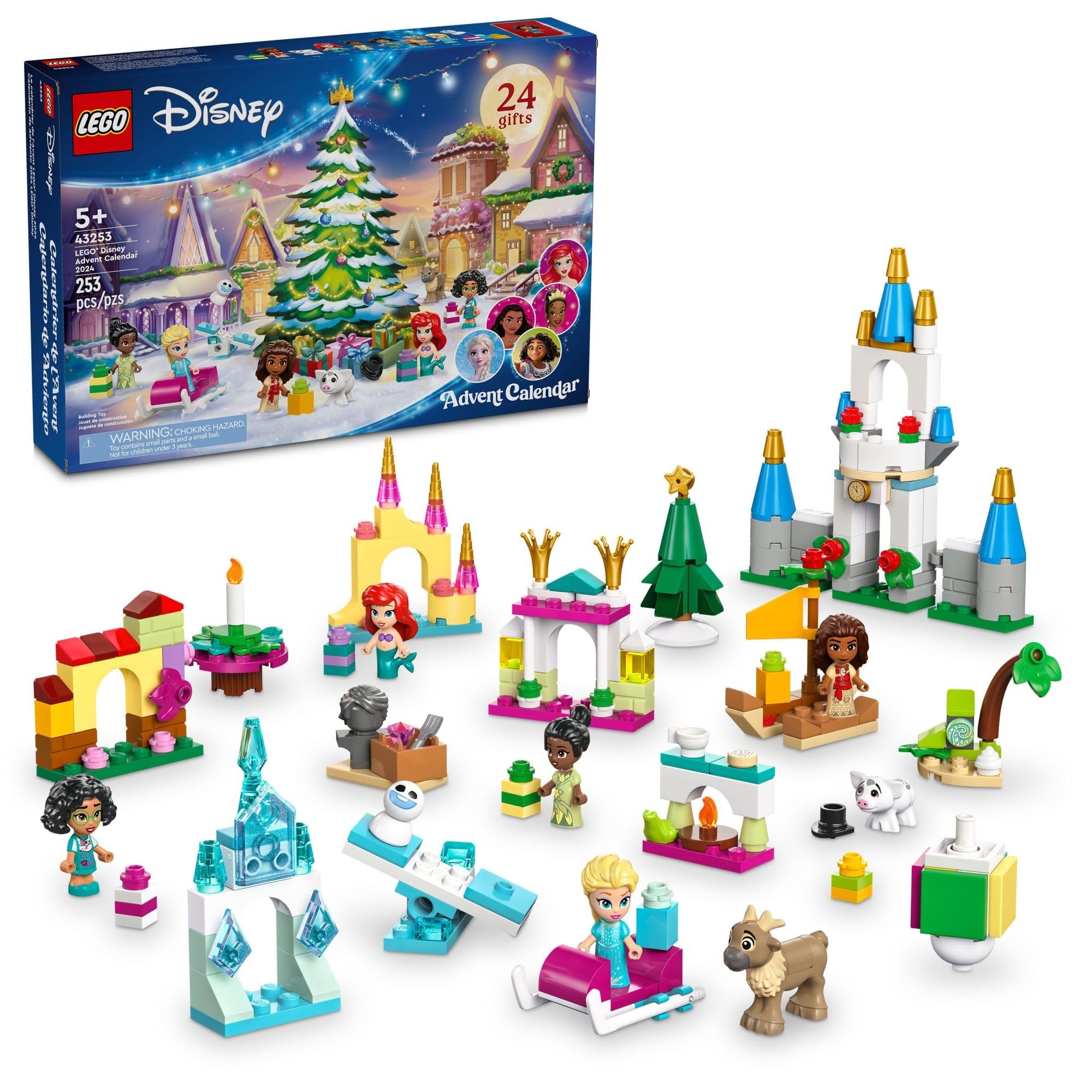 Amazon LEGO Disney Advent Calendar 2024 For Kids Christmas Advent Calendar W Mini Builds 8 Minifigures Ages 5 Disney Toys Gift Idea For Girls Boys 43253 Toys Games