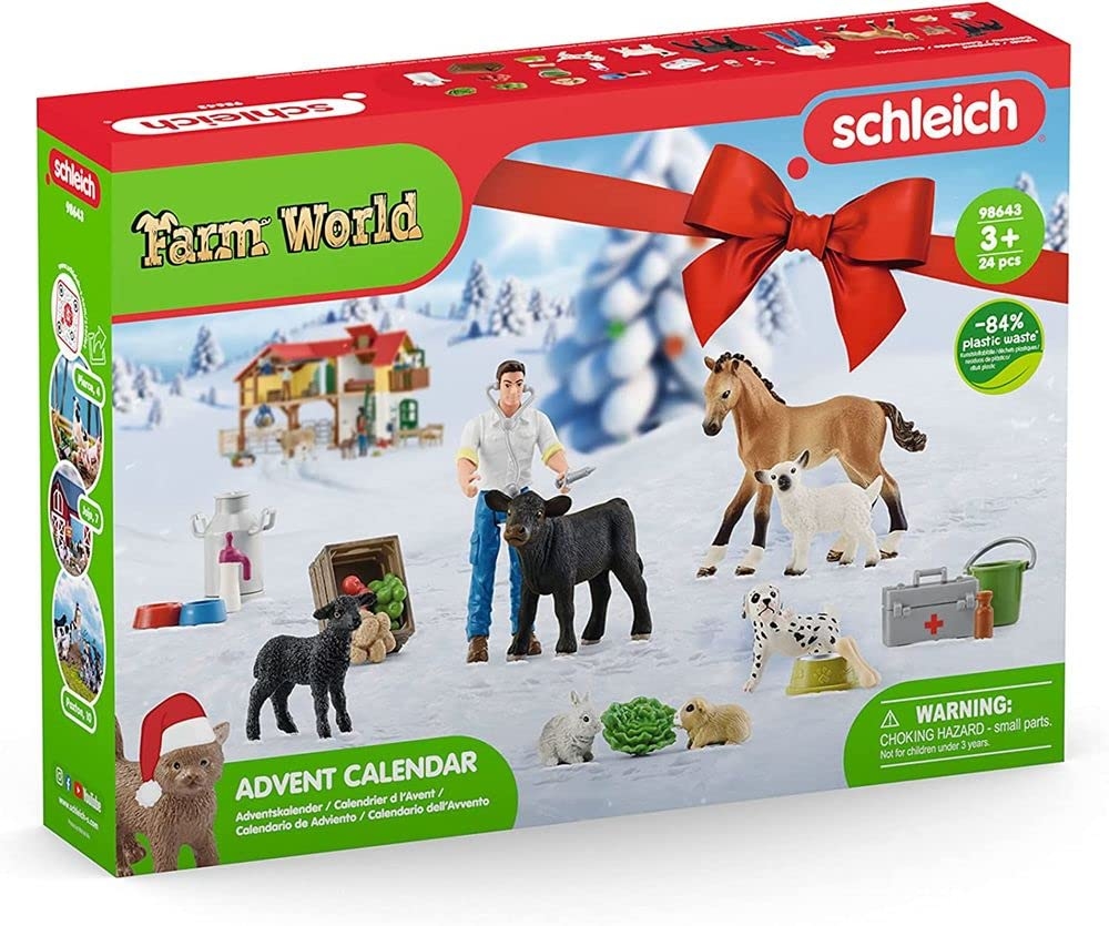 Amazon Schleich Farm World 24 Piece For Boys And Girls Ages 5 Farm World Advent Calendar 2022