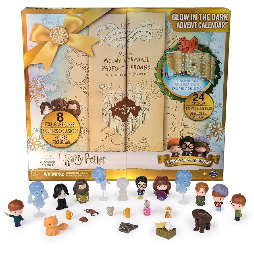 Amazon Wizarding World Harry Potter Micro Magical Moments Glow In The Dark Advent Calendar 2024 24 Surprise Toys Christmas Countdown Calendar For Ages 6 Home Kitchen