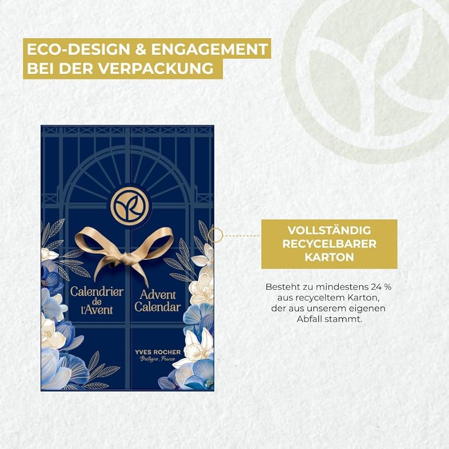Amazon Yves Rocher Deluxe Advent Calendar 24 Beauty Products Body Care Skin Care Hair Care Make up Fragrance Daily Skincare Surprises Holiday Gift Idea For Women And Men 