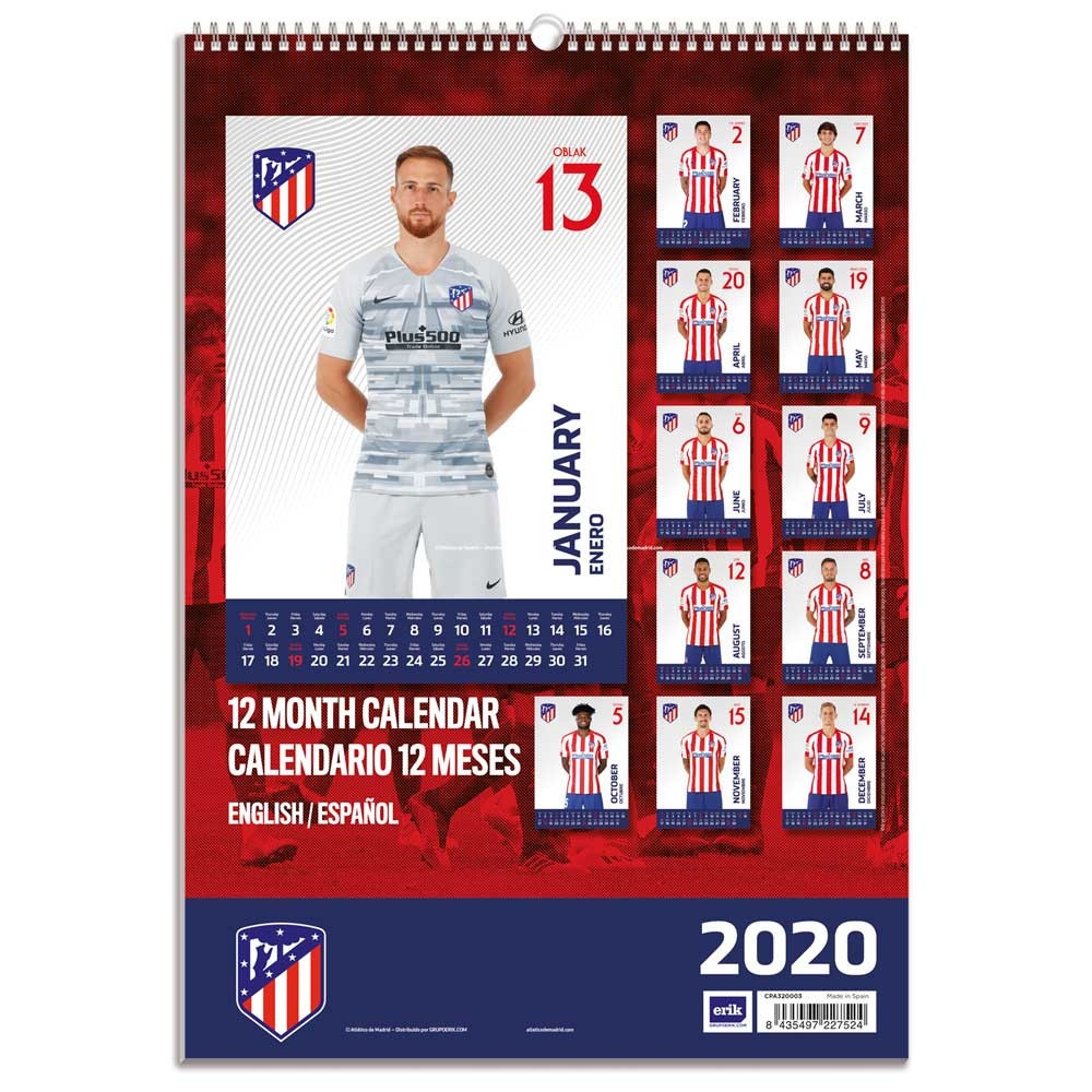Atletico Madrid Calendriers 2020 Achetez Sur Europosters