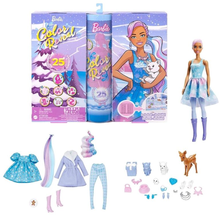 Barbie Calendrier De L Avent Barbie Color Reveal 1 Poup e Color Reveal Et 3 Animaux Avec V tements Accessoires Et 25 Surprises Jouet Enfant D s 3 Ans HJD60 Amazon fr Jeux Et Jouets