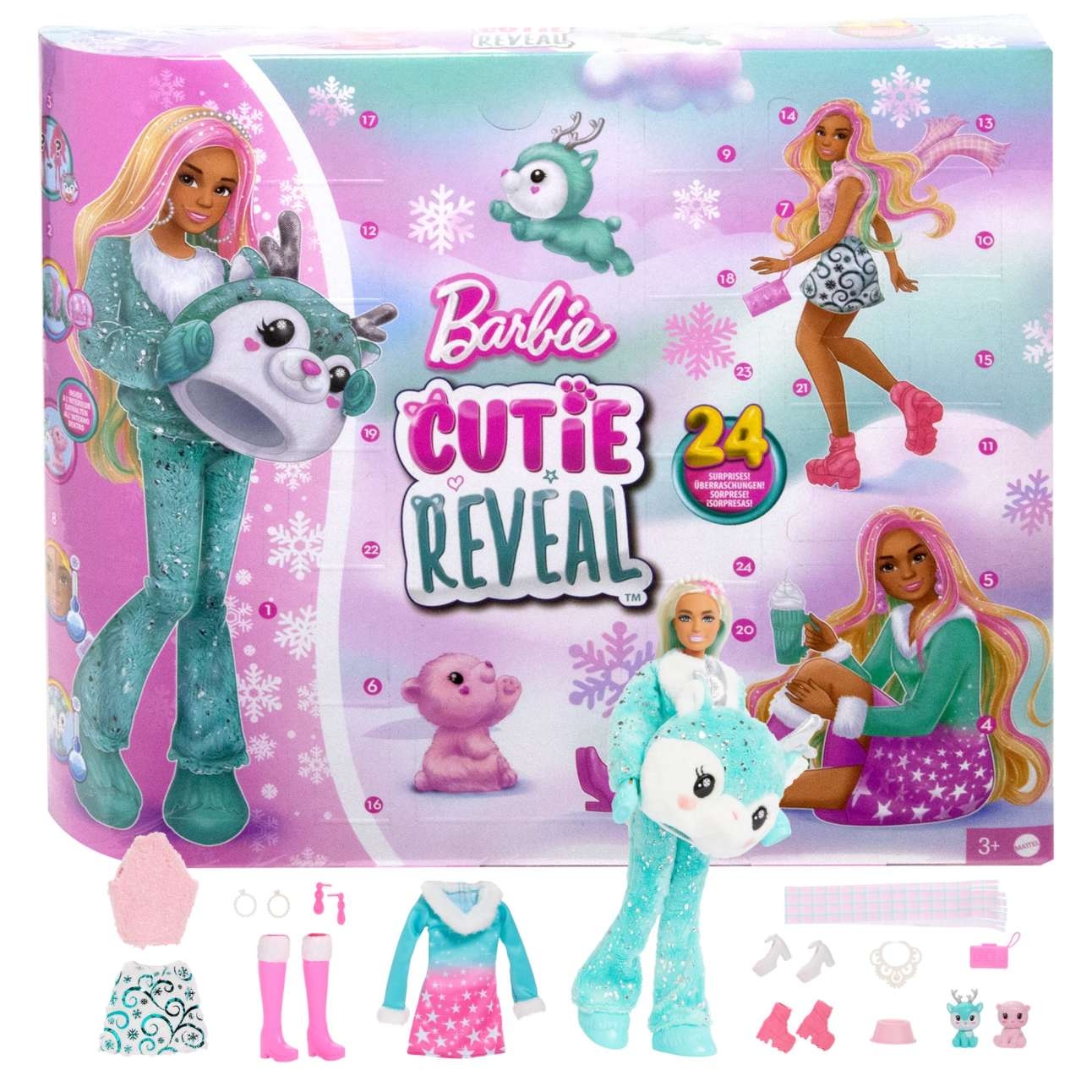 Barbie Calendrier De L Avent Cutie Reveal 1 Poup e Et 24 Surprises I HJX76 I MATTEL Barbie Calendrier De L Avent Cutie Reveal 1 Poup e Et 24 Surprises I HJX76 I MATTEL