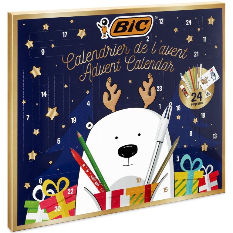 Bic Calendrier De L Avent Stylos Crayons Crayons Colle Gomme Cartes Postales Autocollants Amazon fr Livres