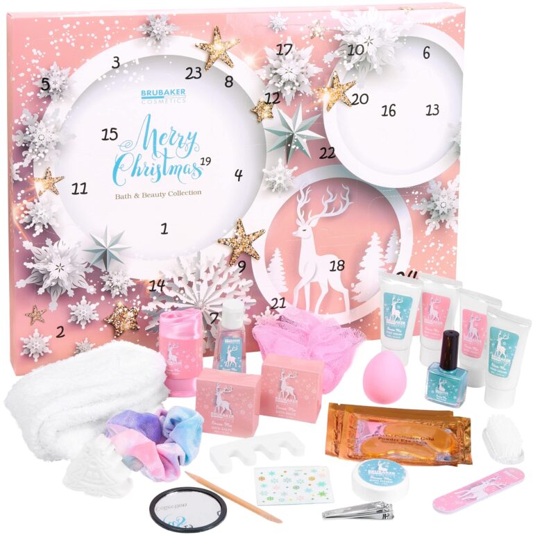 BRUBAKER Cosmetics Calendrier De L Avent No l Contient 24 Produits De Bain Beaut Coffret XXL De Bien tre Id e Cadeau Femme Fille Rose Traditionnel Amazon fr Beaut Et Parfum