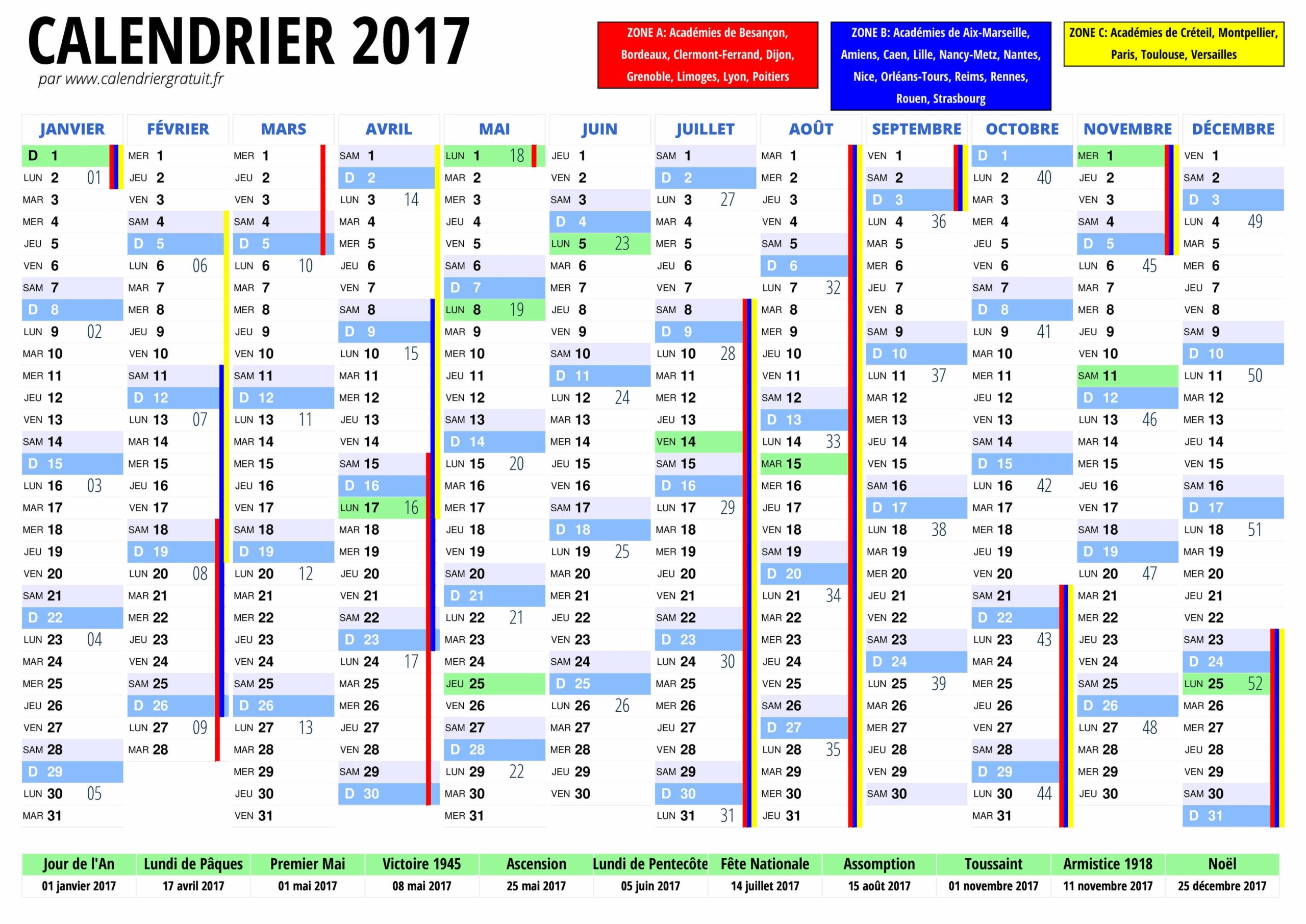 Calendrier 2017 Calendriergratuit fr