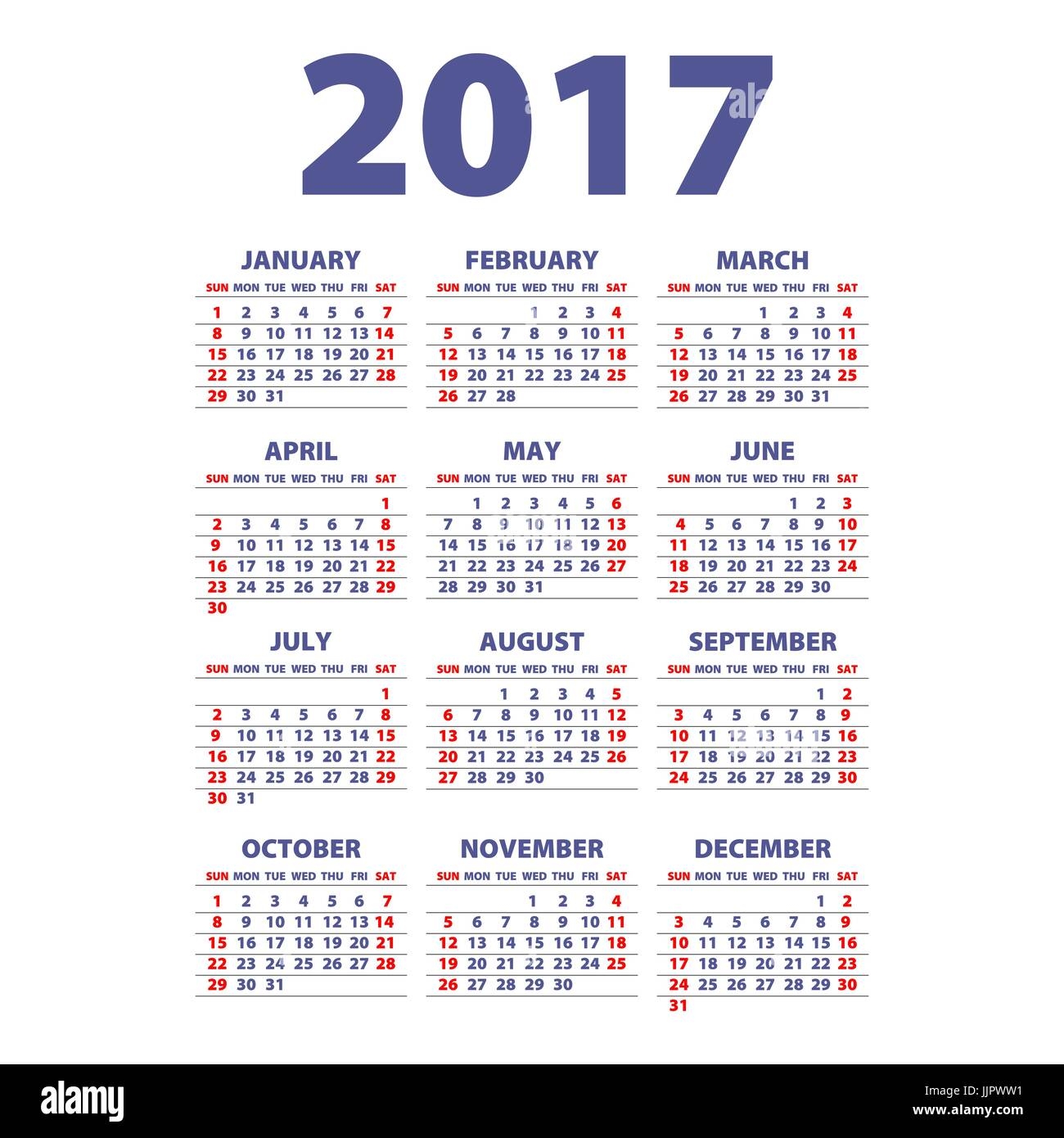 calendrier 2017 imprimable