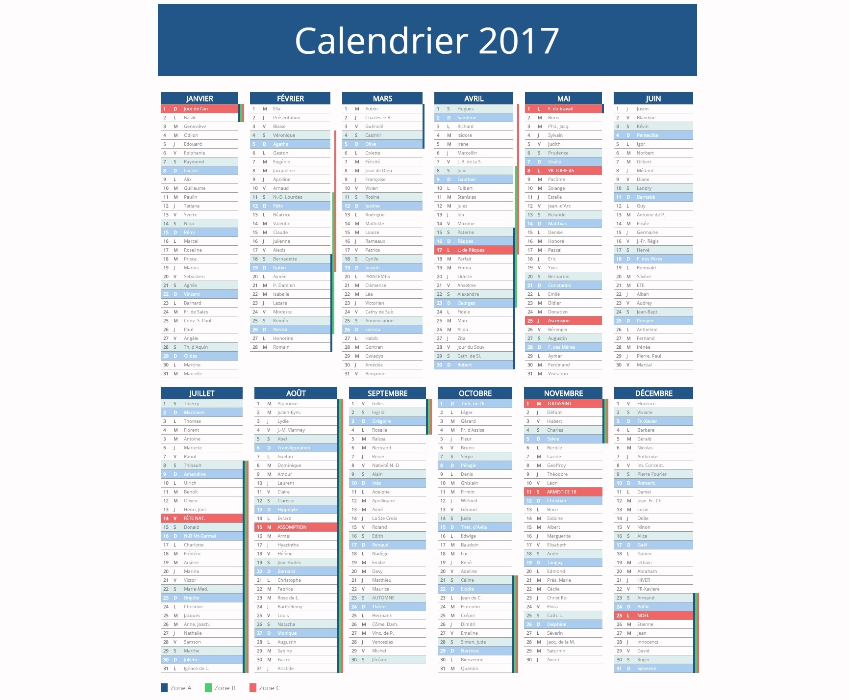 calendrier scolaire 2017 calendrier scolaire 2017