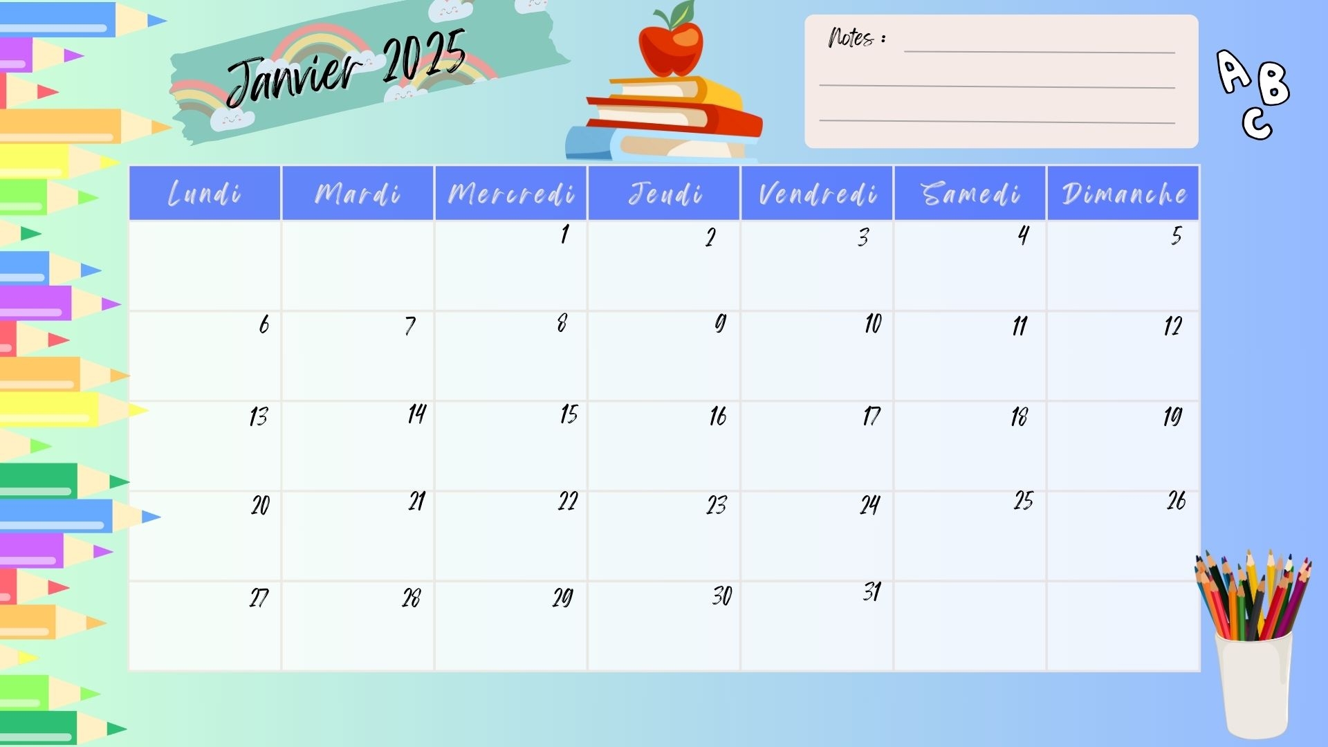 Calendrier 2024 2025 gratuit Imprimer Les Lectures D Azilis