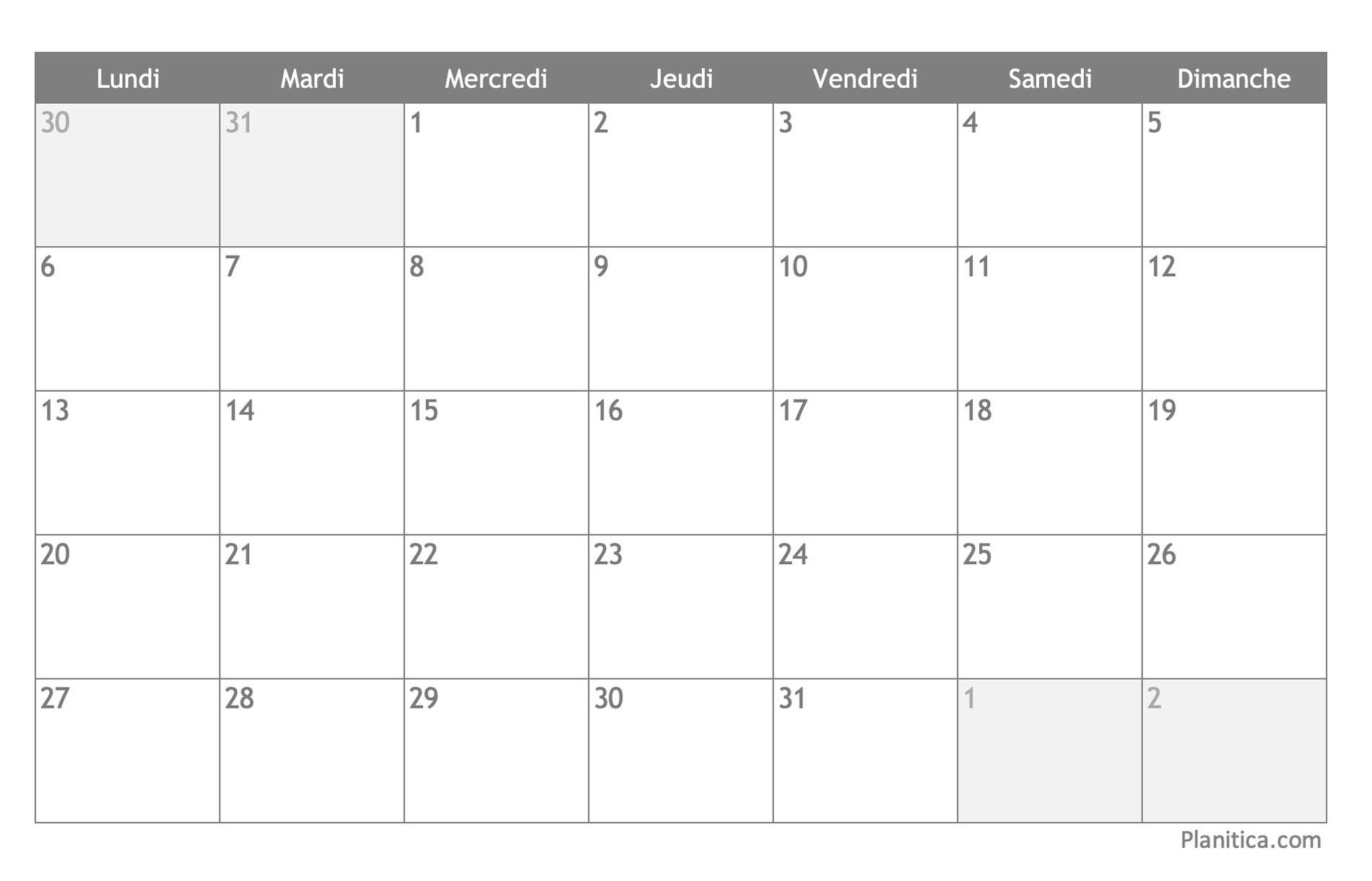 Calendrier 2025 Imprimer Agenda 2025 Gratuit Planitica