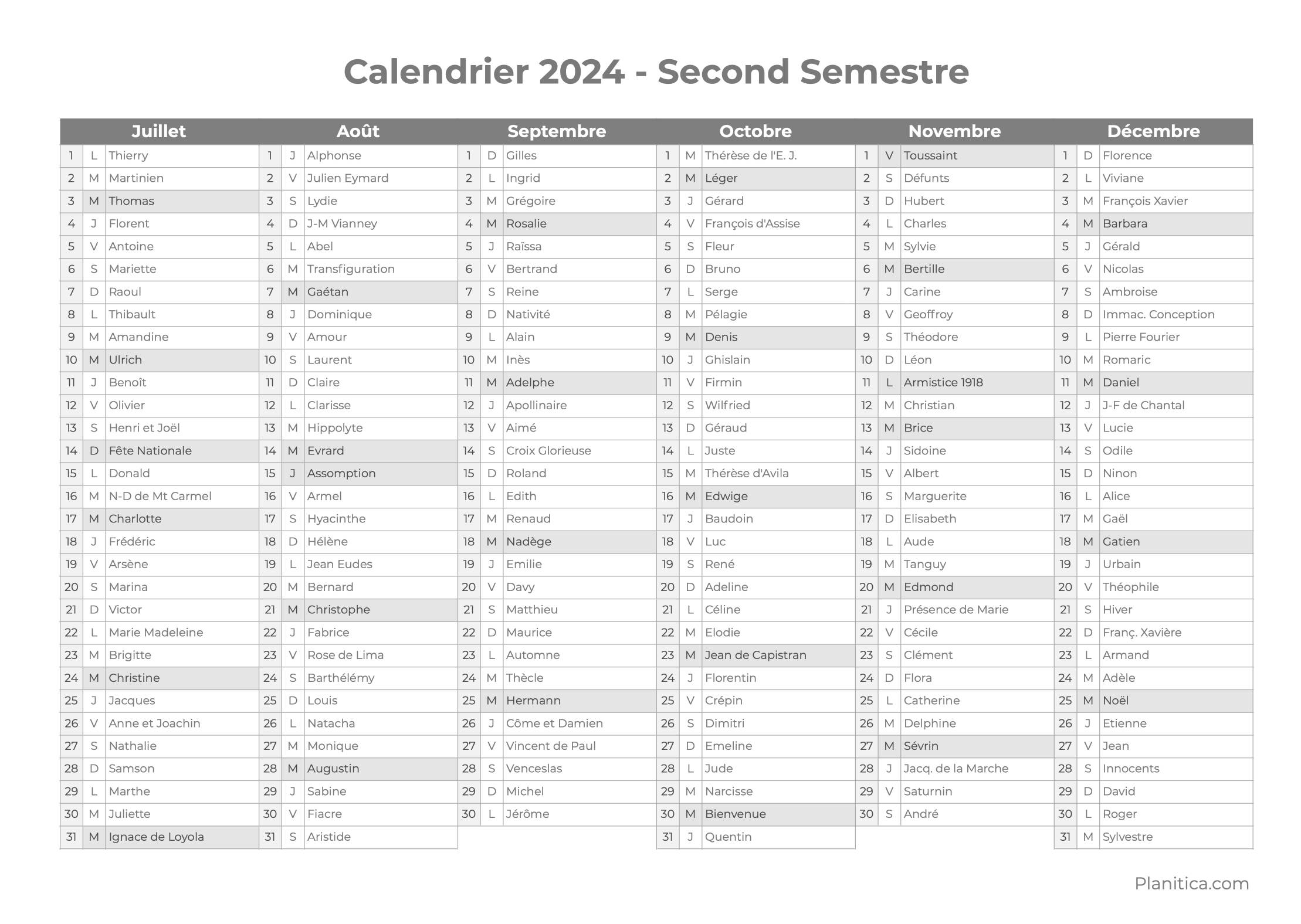 Calendrier 2025 Imprimer Agenda 2025 Gratuit Planitica