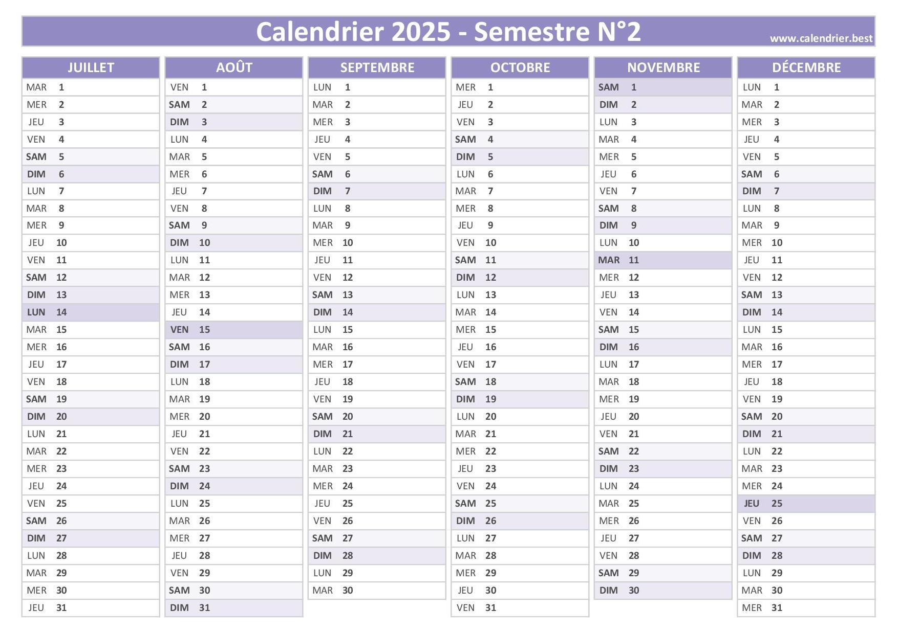 Calendrier 2025 Vierge Imprimer Calendrier best