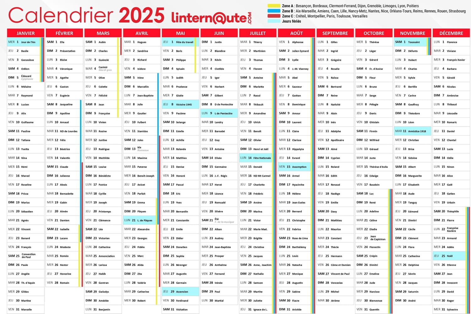 Calendrier 2025 Votre Agenda Annuel Et Gratuit T l charger Et Imprimer