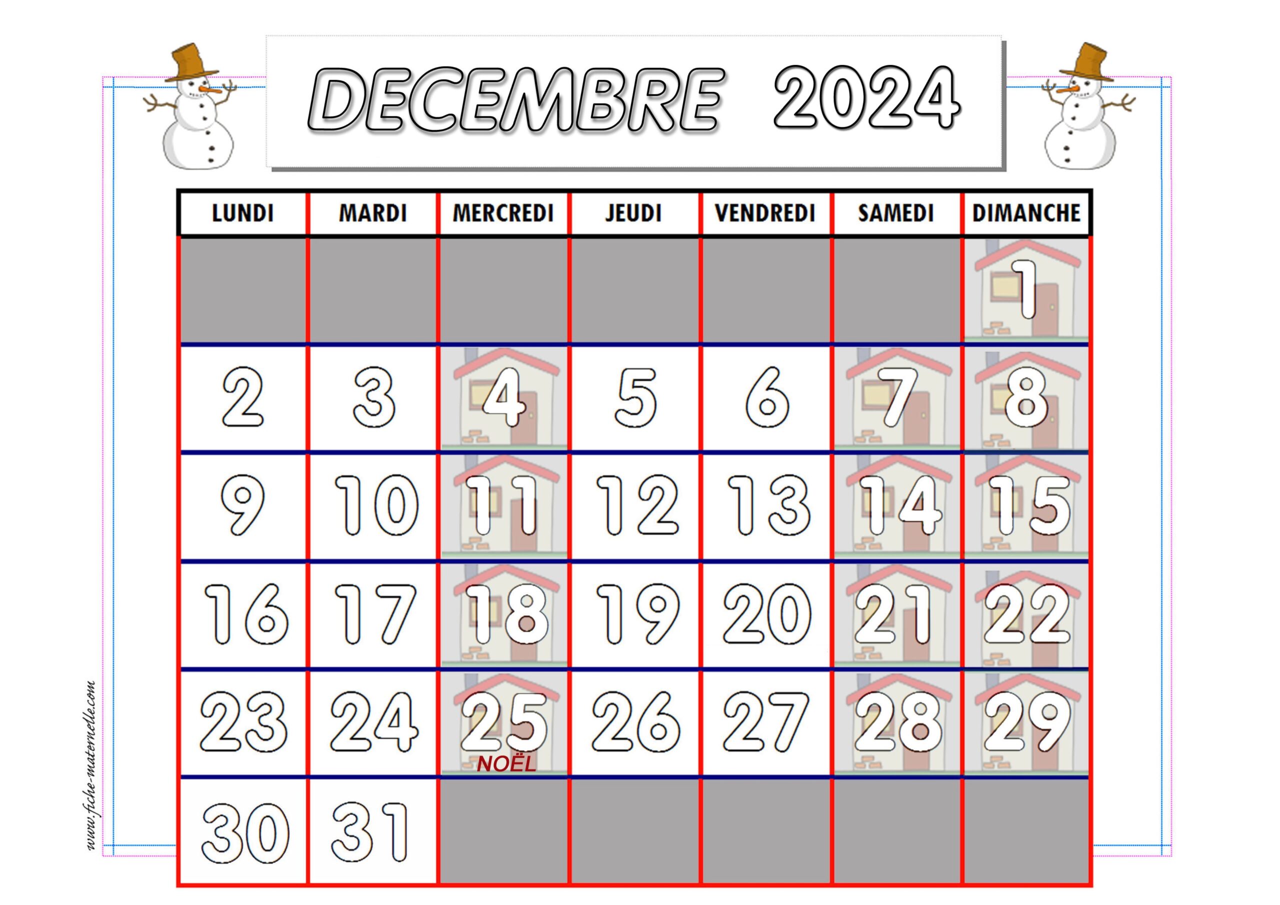 Calendrier Adapt Aux Maternelles Et Pr scolaires 2024 2025