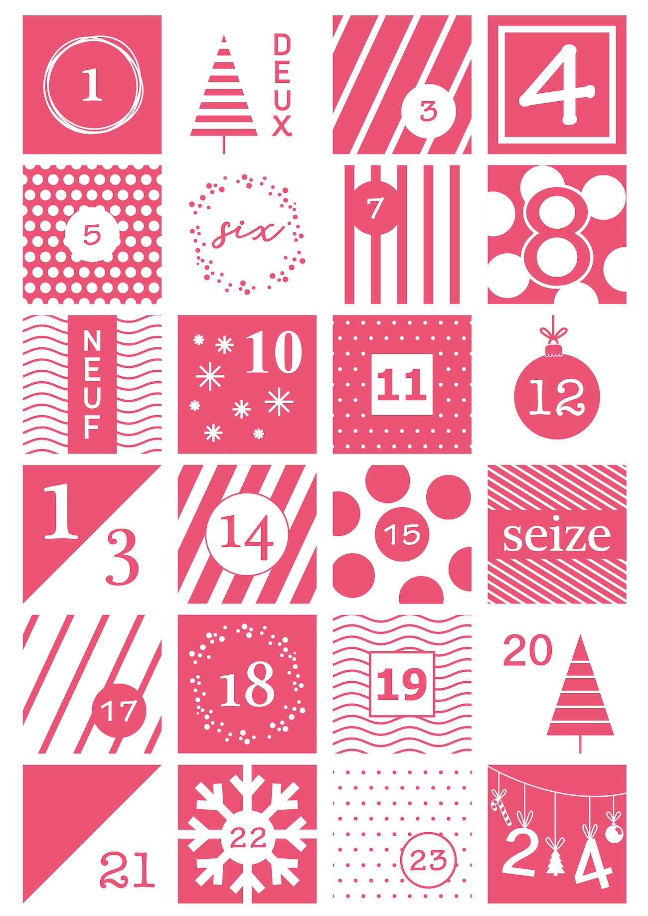 Calendrier Avent Imprimer La Penderie De Chlo Blog Lifestyle