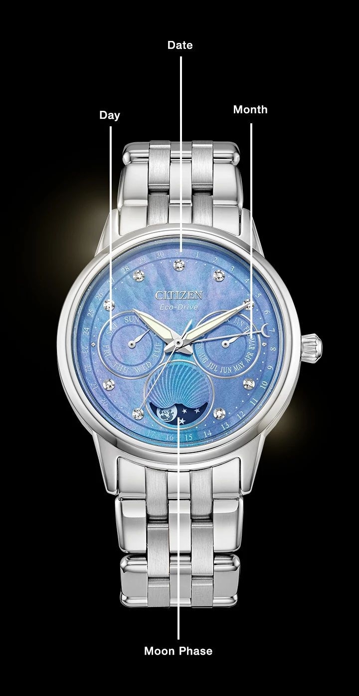 Calendrier Blue Dial Stainless Steel Bracelet FD0000 52N CITIZEN