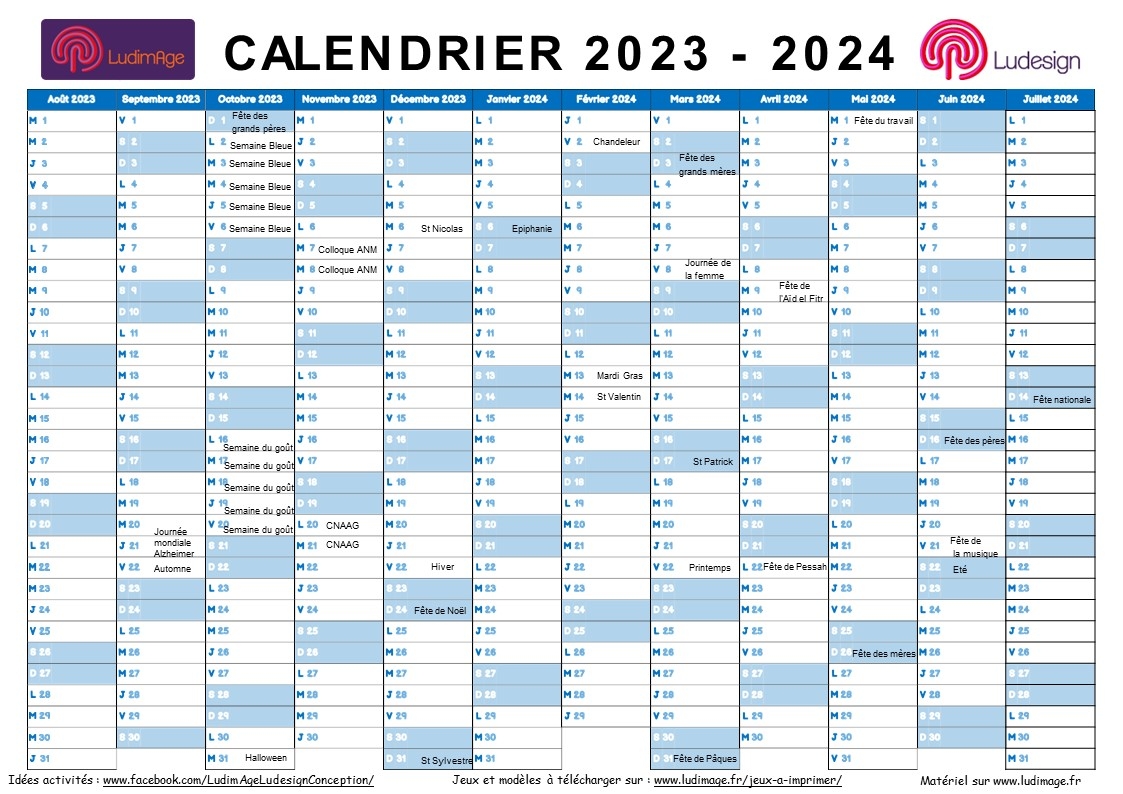 Calendrier D animation Compl ter Pr t Imprimer Pour Les Ehpad Et Unit s Prot g es 