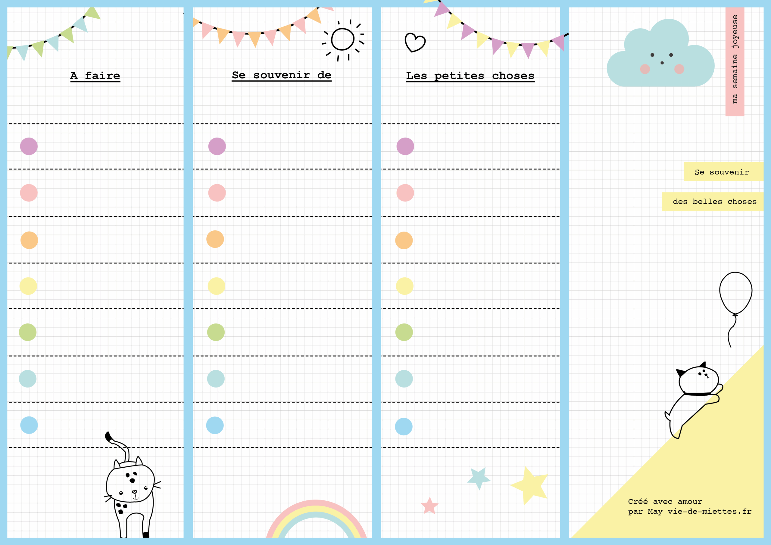 Calendrier D anniversaire Et Semainier Imprimer