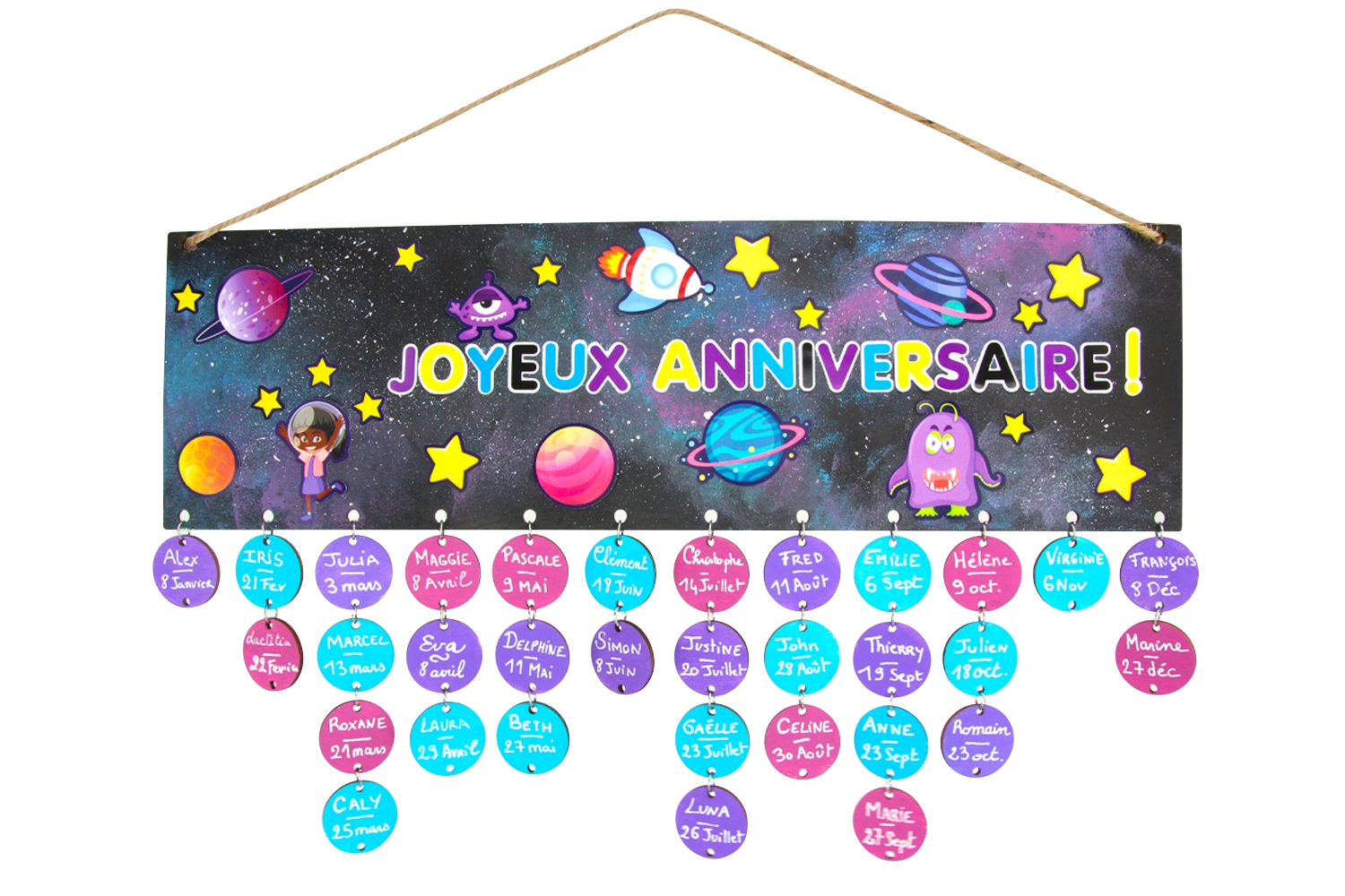 Calendrier D anniversaires En Bois Calendriers