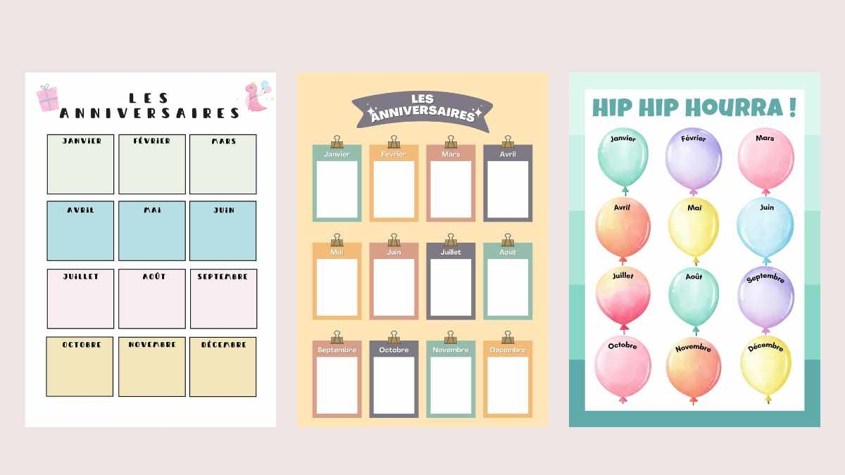 Calendrier D Anniversaires Imprimer L outil Parfait Pour Ne Jamais Oublier Un Anniversaire Maison Bien Organis e