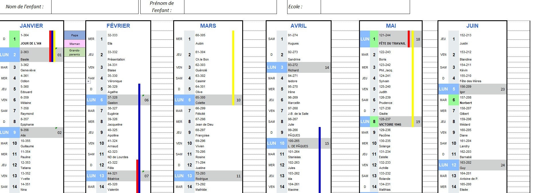 Calendrier De Garde Altern e 2023 Etsy France