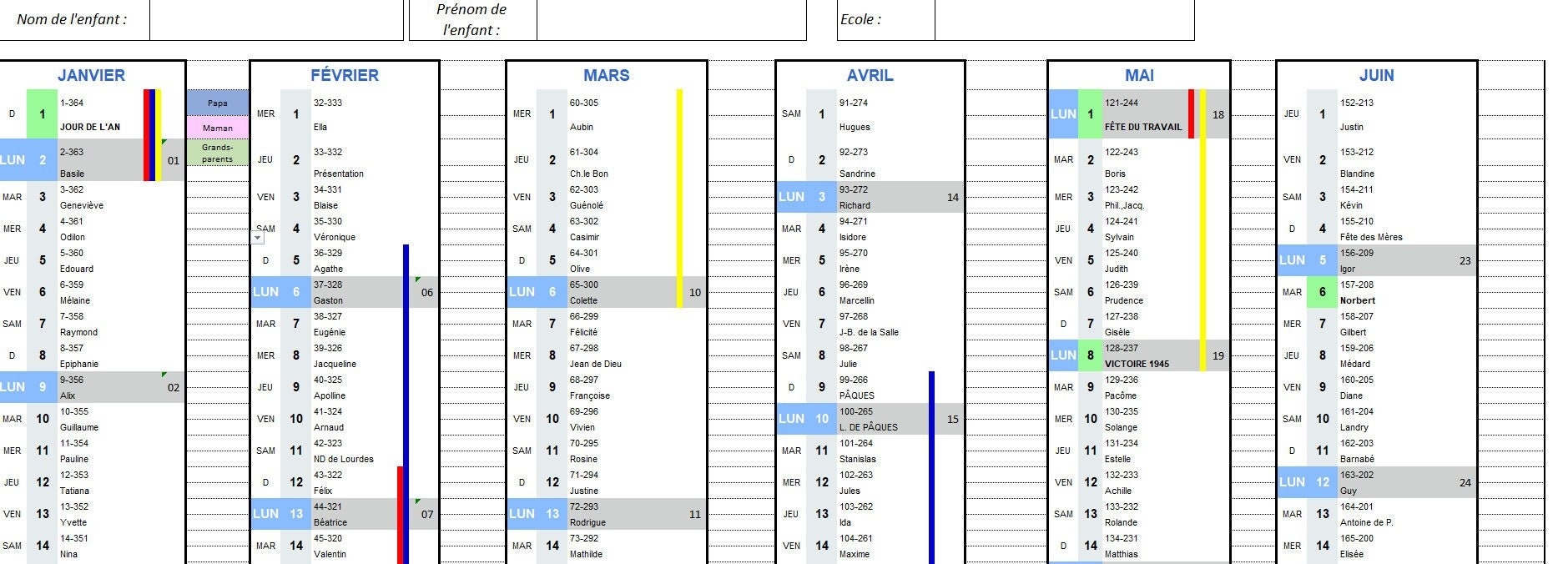 Calendrier De Garde Altern e 2023 Etsy France
