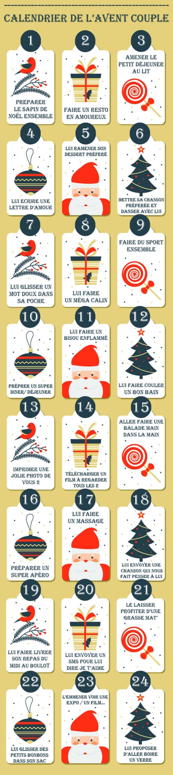 calendrier de l'avent couple
