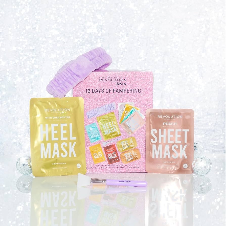 Calendrier De L Avent 12 Jours Soins Visage Corps Et Cheveux De Revolution Skincare Calendrier De L Avent Rempli De Favoris Pour Le Visage La Peau Et Le Corps Amazon fr Beaut Et Parfum