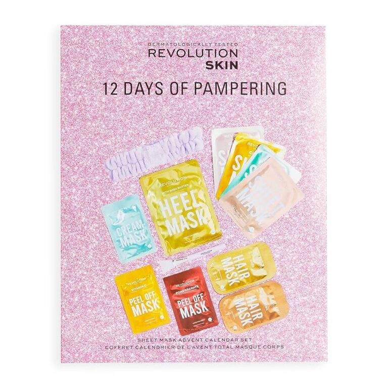 Calendrier De L Avent 12 Jours Soins Visage Corps Et Cheveux De Revolution Skincare Calendrier De L Avent Rempli De Favoris Pour Le Visage La Peau Et Le Corps Amazon fr Beaut Et Parfum
