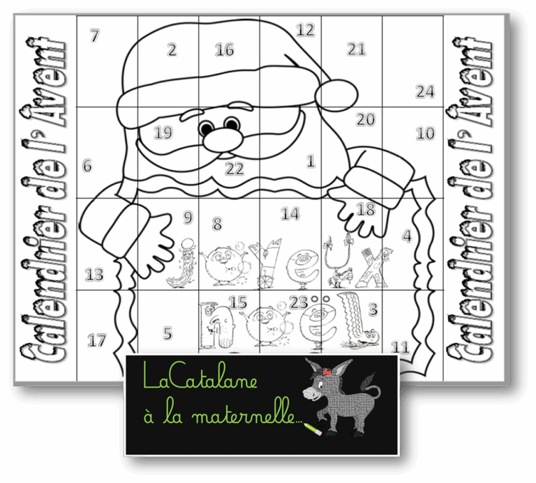 Calendrier De L Avent 2 Versions LaCatalane La Maternelle 