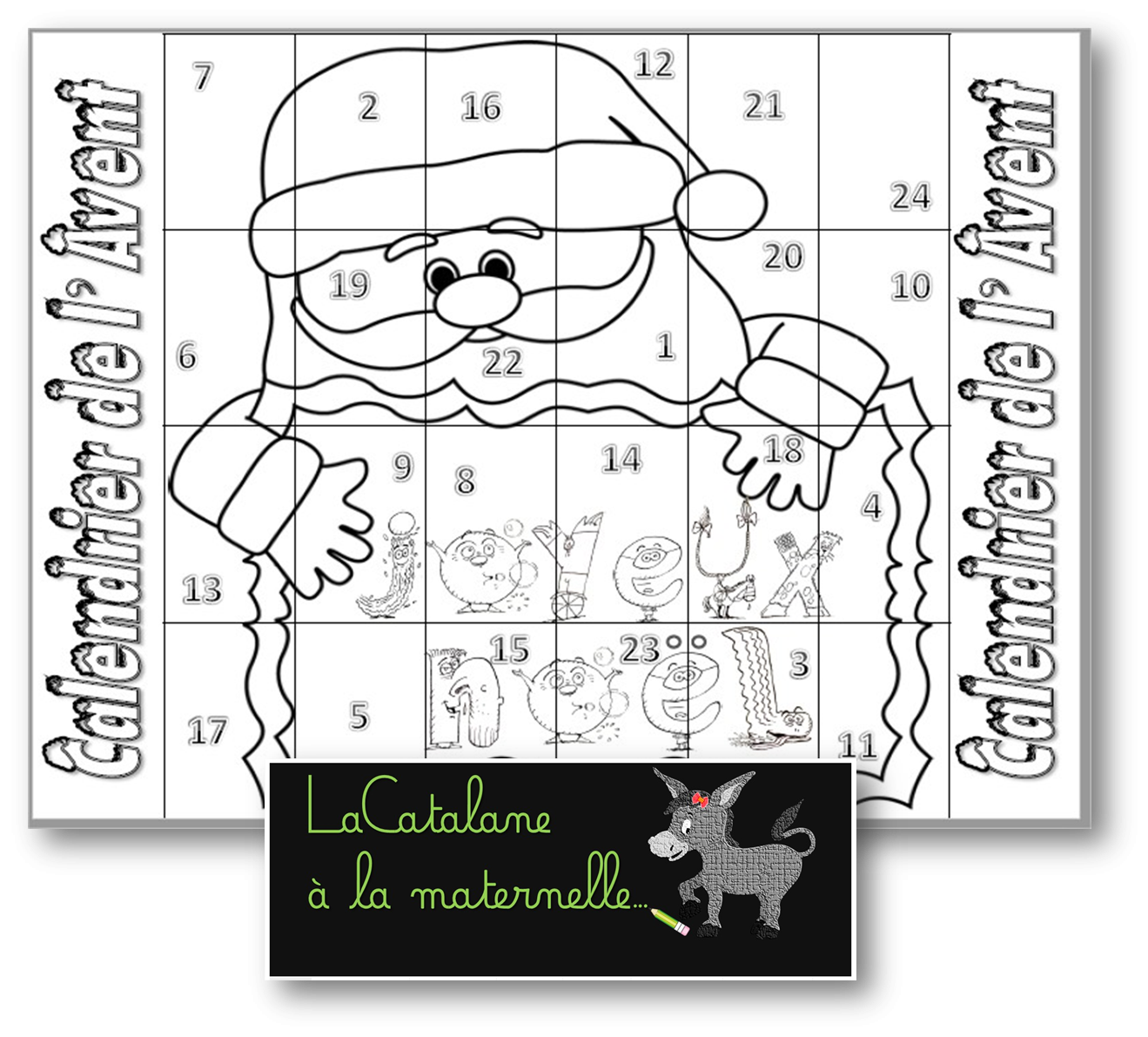 Calendrier De L Avent 2 Versions LaCatalane La Maternelle 