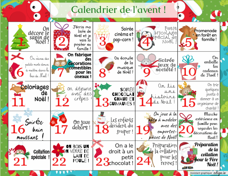 Calendrier De L avent 2020 CE2 CE1 CP MS Et GS PS Autres F tes Et Saisons Th mes Edigo