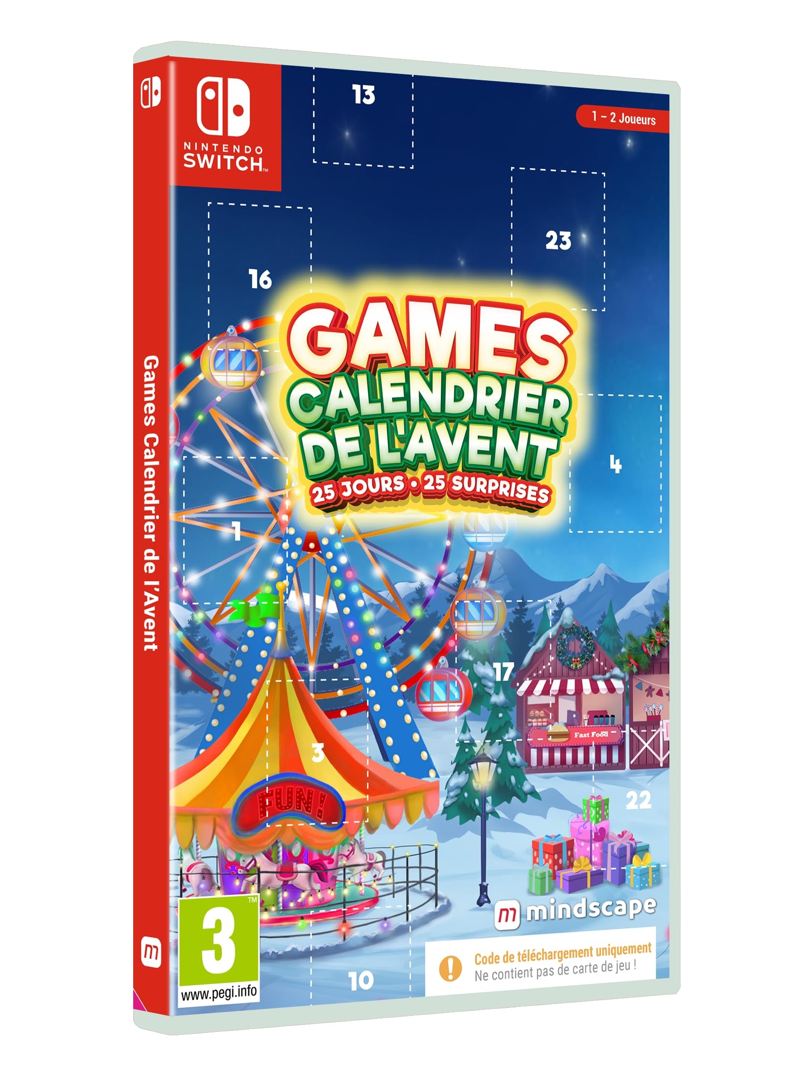 Calendrier De L Avent 25 Jeux Nintendo Switch Amazon fr Jeux Vid o