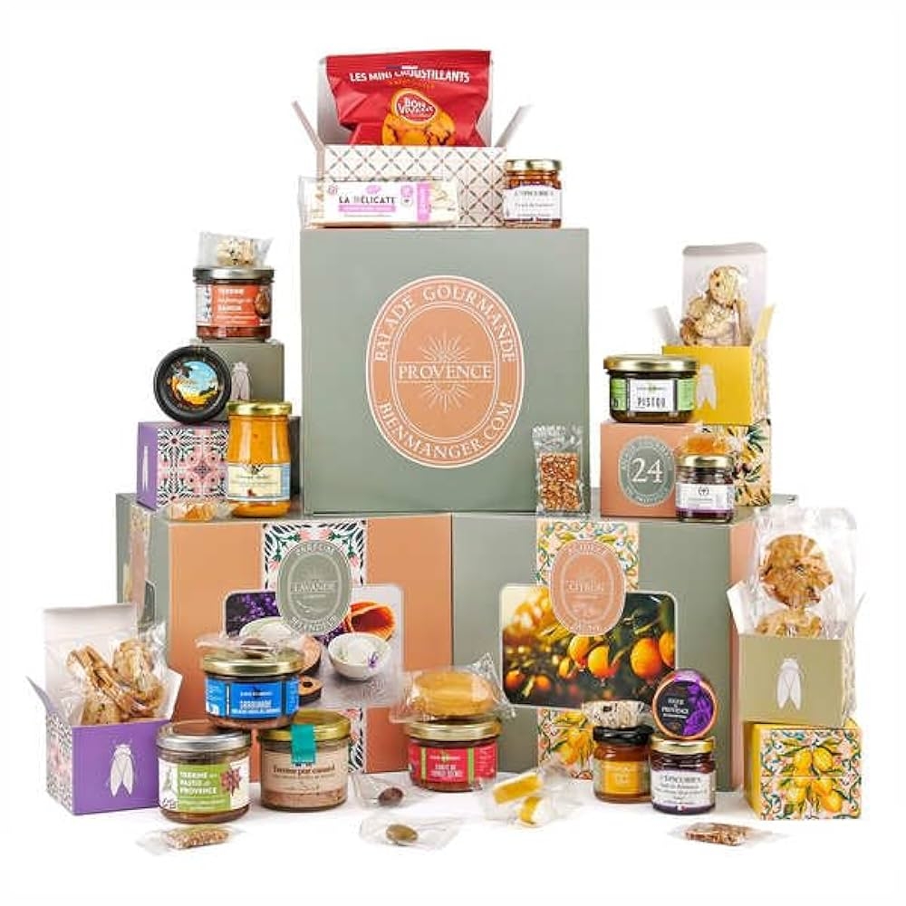 Calendrier De L Avent Balade Gourmande En Provence Le Calendrier Gourmand Pour No l 24 Sp cialit s Locales D guster Produits R gionaux Amazon fr Fournitures De Bureau