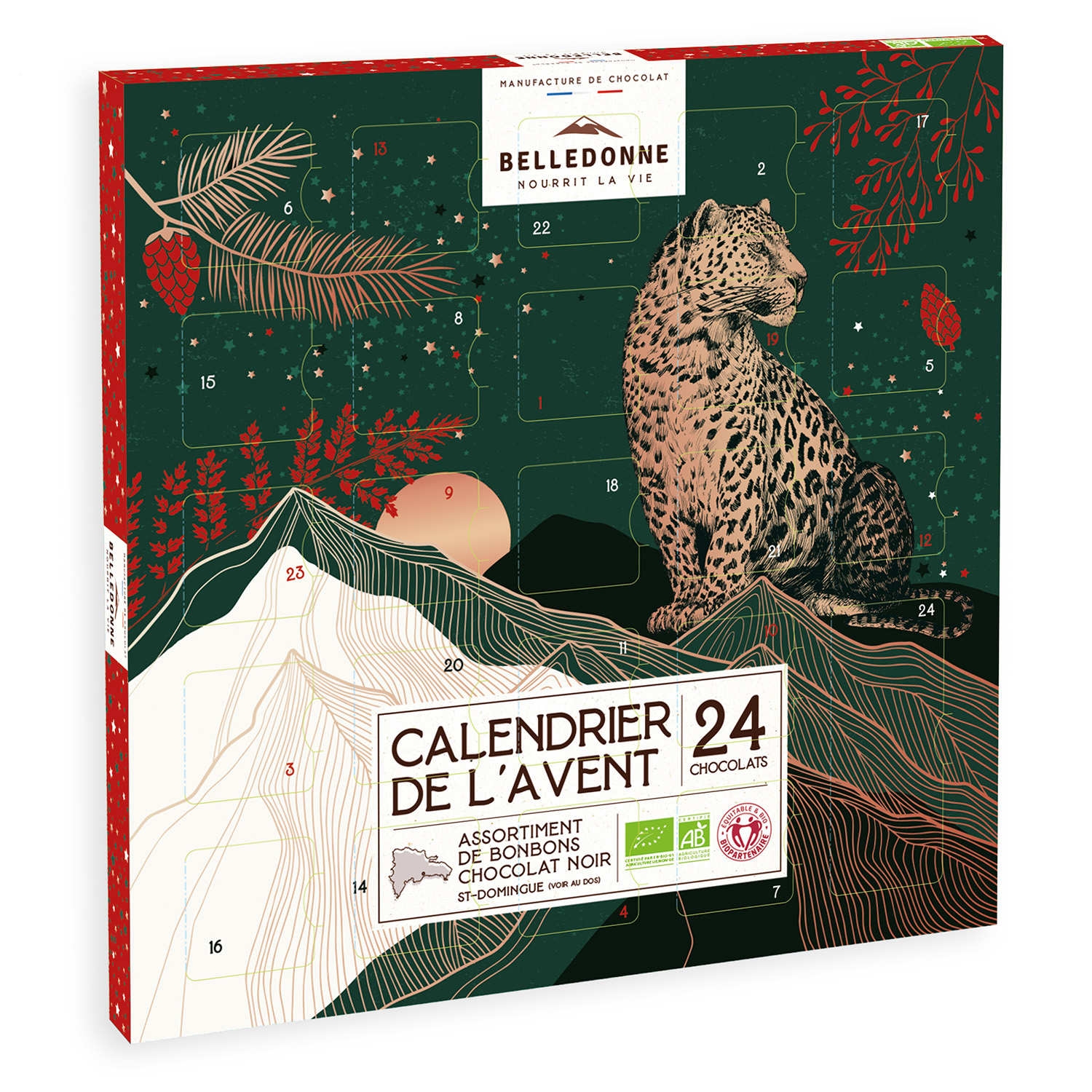 Calendrier De L avent Belledonne Chocolat Noir Bio Belledonne Chocolatier