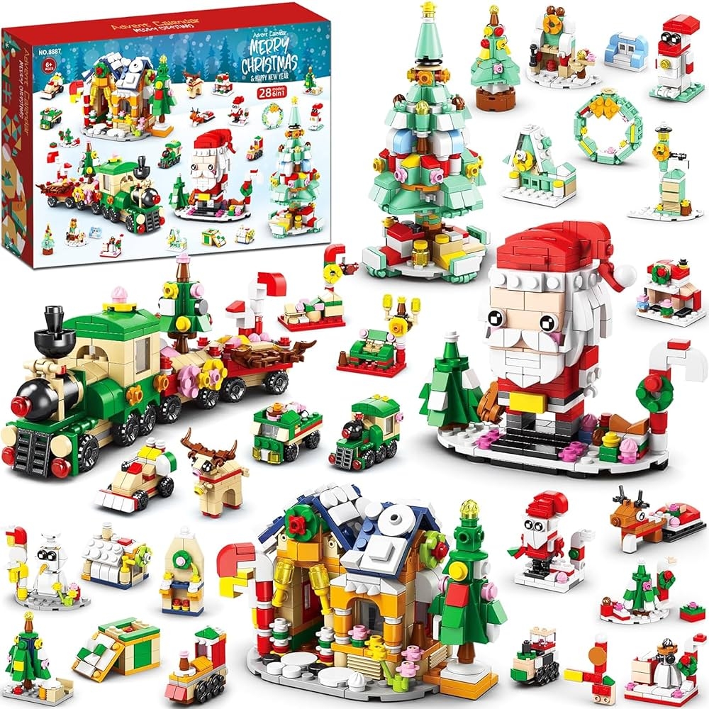 Calendrier De L Avent Calendrier De L Avent De Blocs Calendrier De L Avent Jouet Enfant l Avent 24 Blocs De Construction Cadeau De No l Pour Enfants Gar ons Filles Cadeau Garcon 3 8 Ans Garcon Amazon fr Jeux Et Jouets
