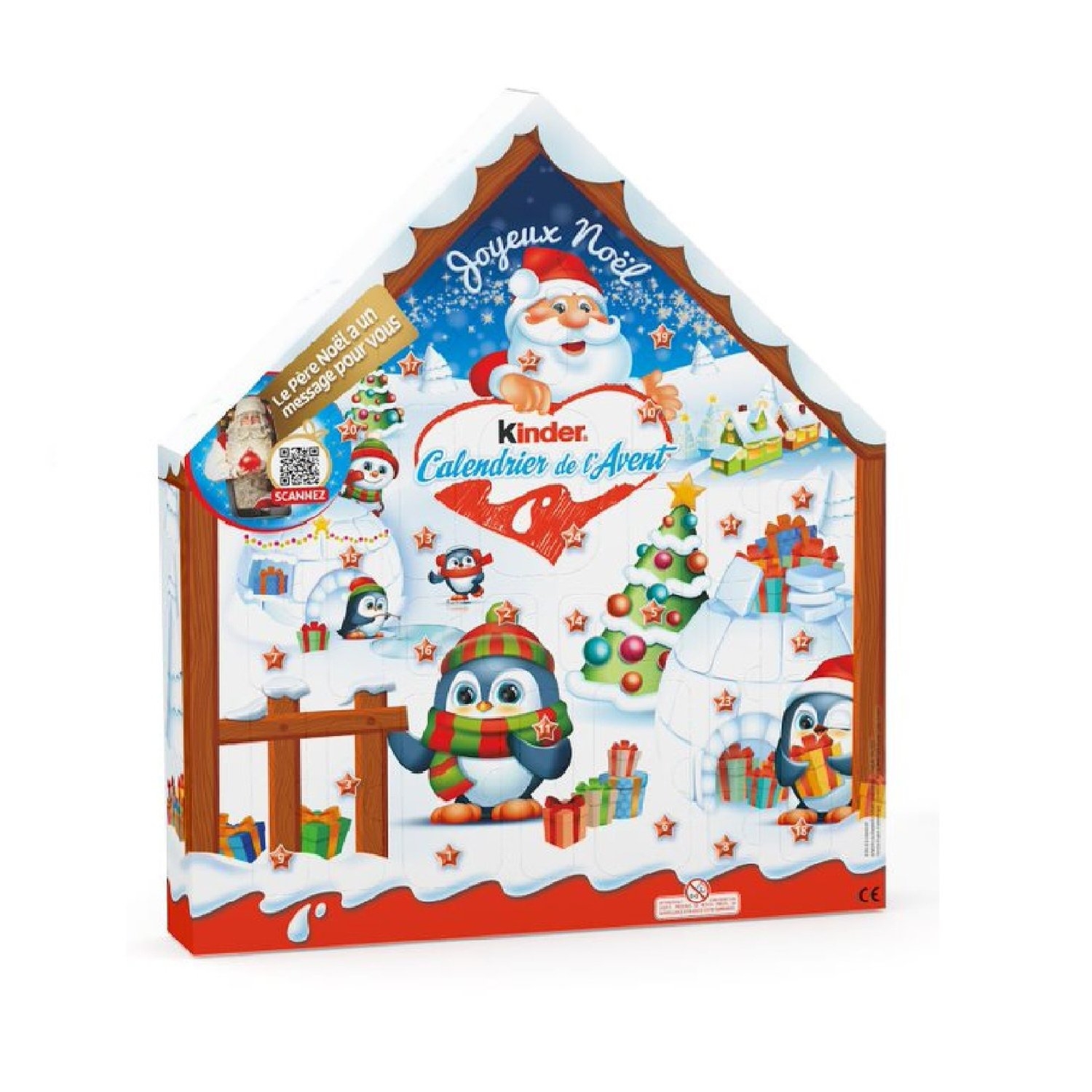 Calendrier De L Avent Chocolat Au Lait Chalet Du P re No l KINDER Calendrier De L Avent 24 Pi ces 184g Prix Carrefour