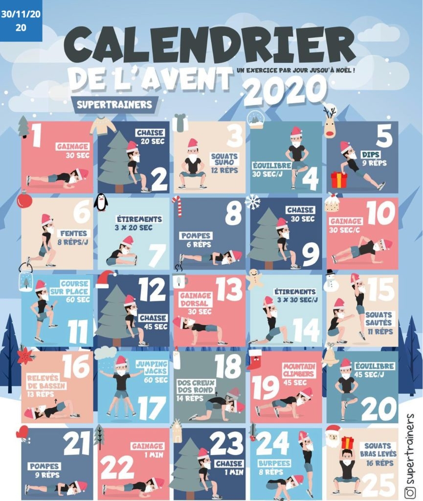 Calendrier De L Avent Du Sportif Ou Pour Le Devenir Coll ge St Nicolas
