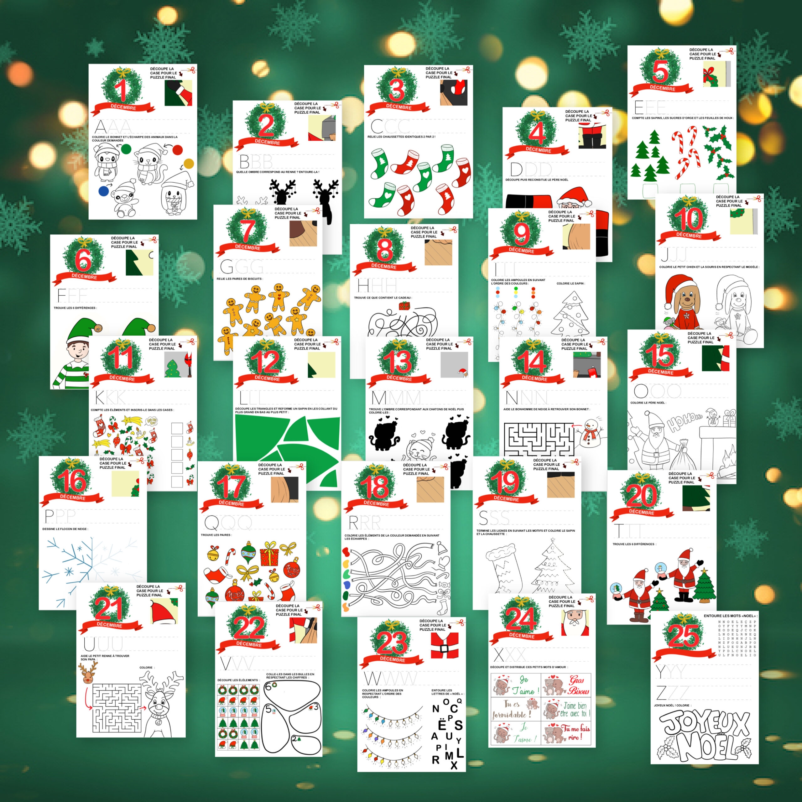 Calendrier De L Avent JEUX Maternelle Allo Maman Dodo