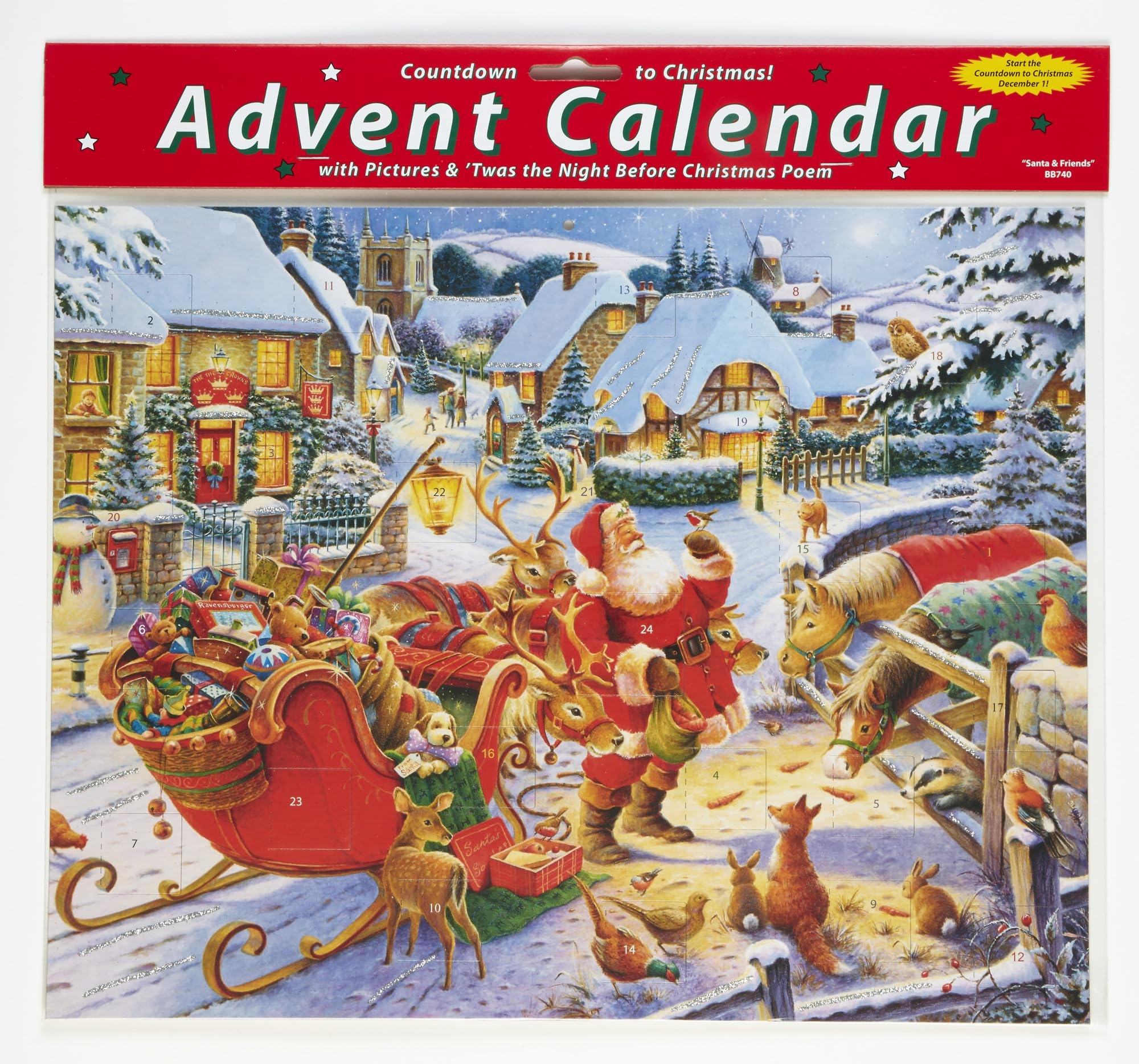 Calendrier De L Avent Le P re Et Les Amis en Anglais Amazon fr Cuisine Et Maison