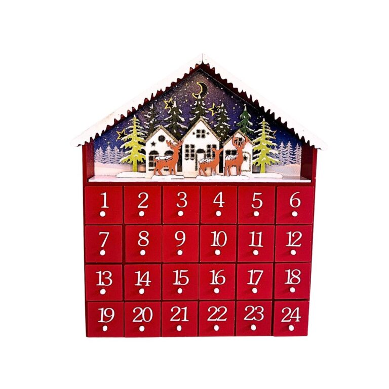 Calendrier De L Avent Lumineux En Bois 24 Tiroirs ON RANGE TOUT